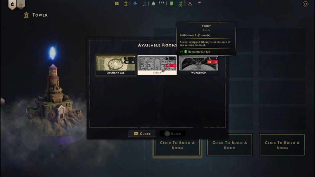 Spellforce Conquest of Eo Preview - Building rooms in your mage tower