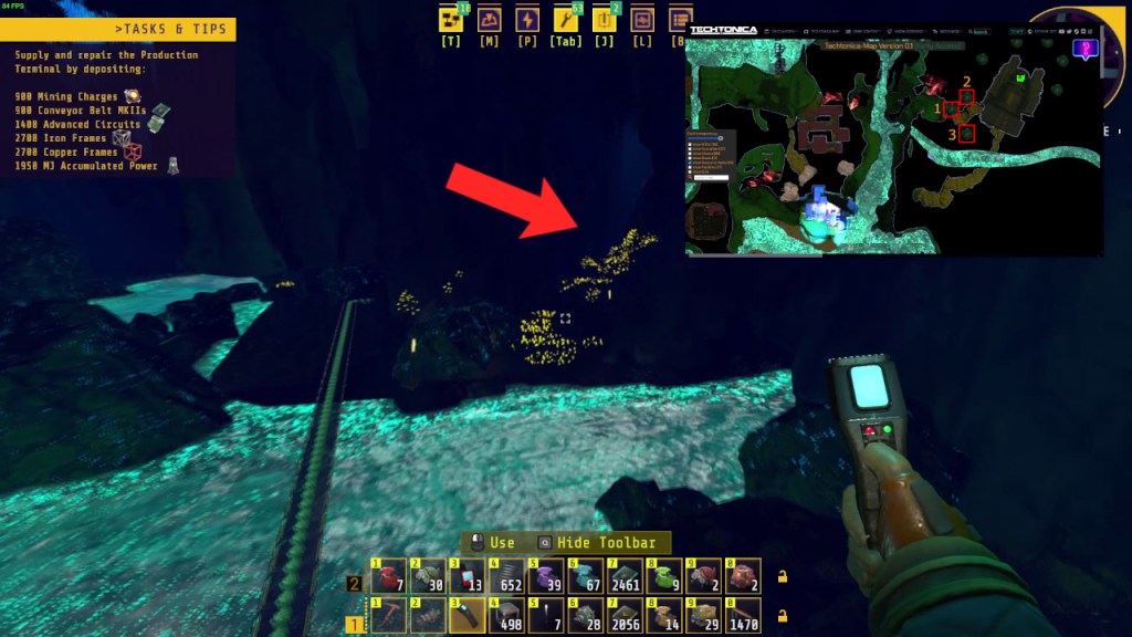 The lights indicate the entrance to the Atlantum vein.