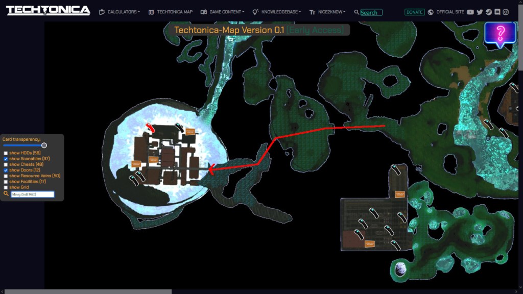 This is a route to the research lab to unlock the Mining Drill MKII.