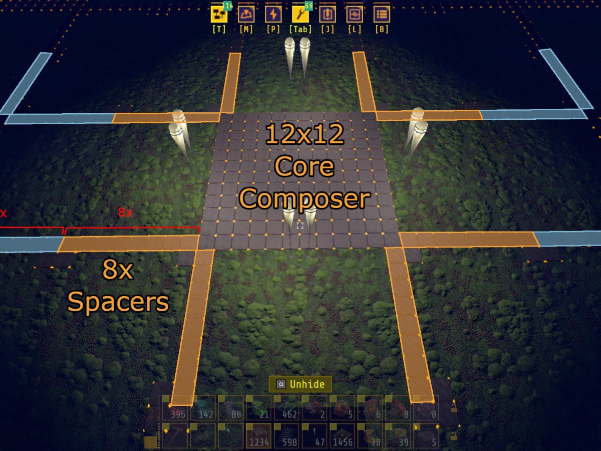 Layout for clean research cores using the core&nbsp;composer