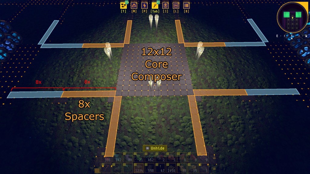 Layout for tidy core composer grids.