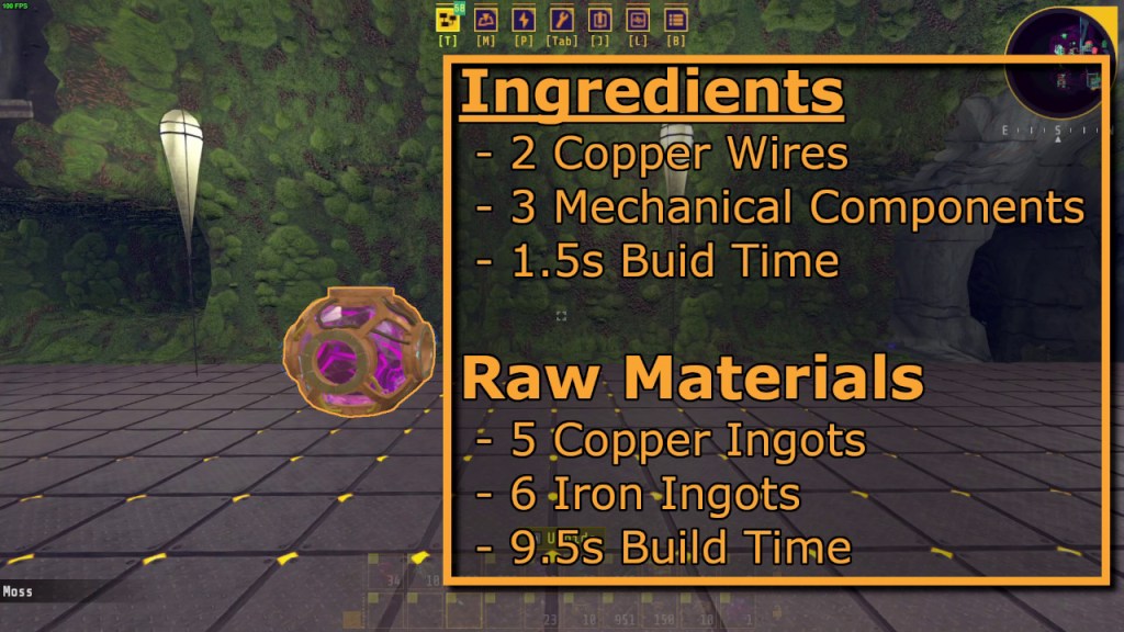 Purple cores cost 2 copper wires and 3 mechanical components to build.