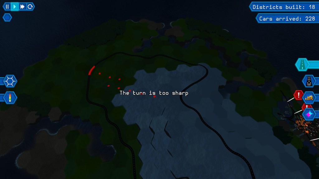 Even in creative mode, the road building has too many obstacles and restrictions to feel fun at all.