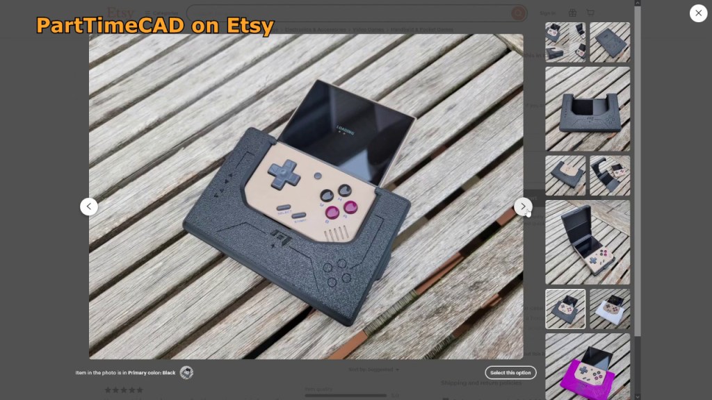 This is a popular gripcase from PartTimeCAD on Etsy.