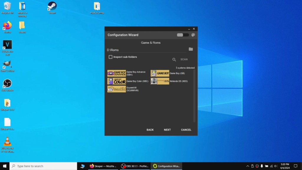 Some systems will not be recognized by skraper. This is OK, just proceed and we'll add them later.
