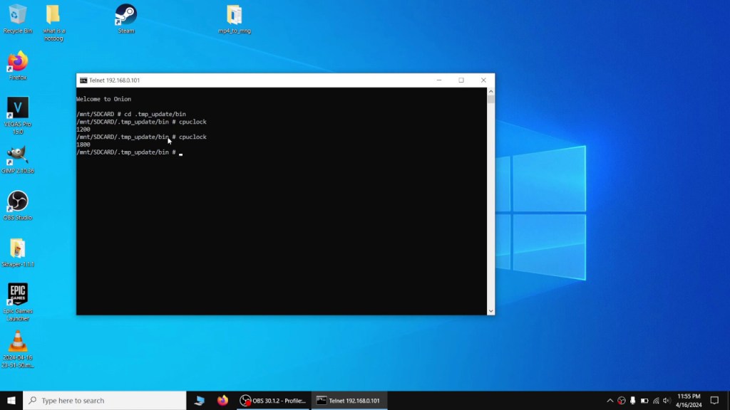 Typing in "cpuclock" will show the current clock speed. If you overclocked your handheld correctly it should show 1600 or 1800 depending on what you set the overclock to.