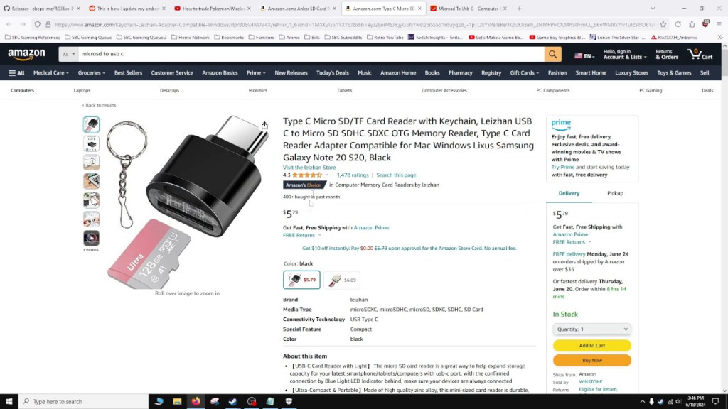 microSD to USB C adapters will cost you roughly $5 to $10. They are even cheaper on aliexpress. Most models are from the same manufacturer with just different branding on it.