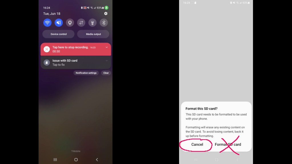 Ignore this notification and under no circumstances format your microSd card.