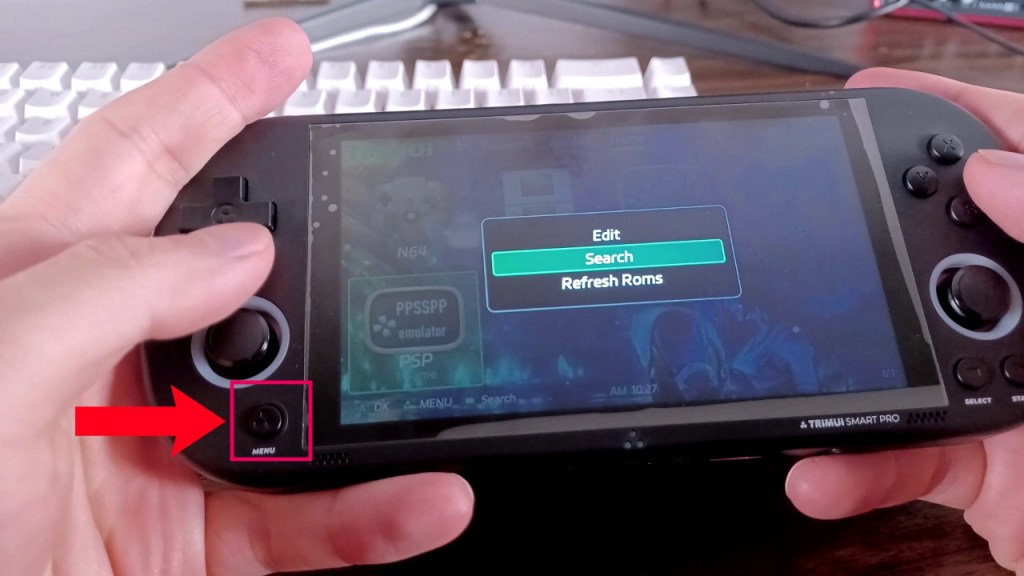 Press this button and select Refresh Roms if you added any new games. Otherwise they might not show up.